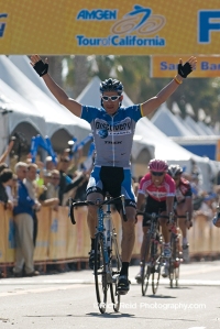 George Hincapie wins stage 5 of the 2006 Amgen Tour of California in Santa Barbara, California.