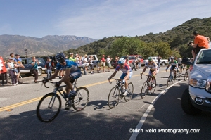 Thomas Danielson,  Levi Leipheimer,  Floyd Landis and George Hincapie during stage 6 of the Tour of California in Ojai, California.